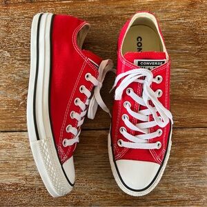 Converse Unisex Chuck Taylor All Star Low-Top Sneaker Shoe Red Size M6 W8